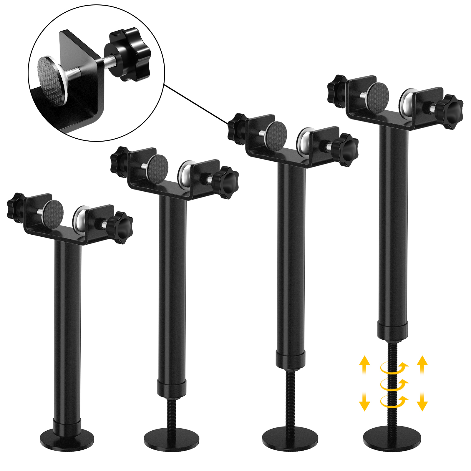 GORGEOUS Black Modern  Feet Cabinet Furniture Bed Legs Leveling  Sofa Leg  Adjustable Kitchen  Legs for Furniture
