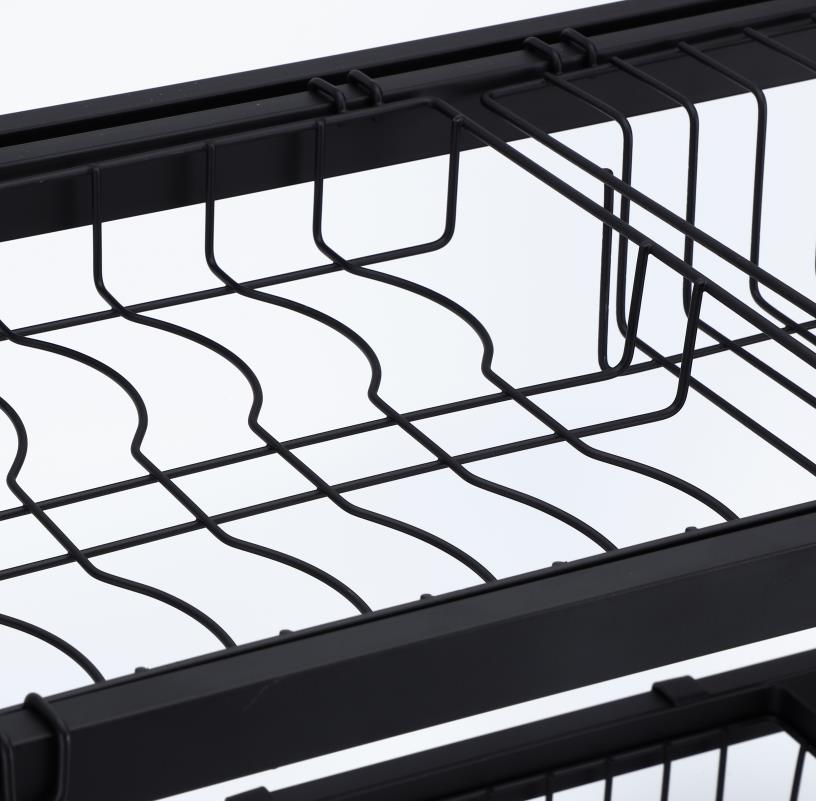 2-Tier Stainless Steel Dish Drainer with Storage Organization Over-the-Sink Drying Rack Kitchen Islands & Carts